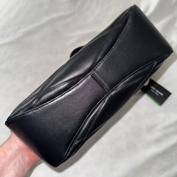 NEW! KATE SPADE Grace Quilted Convertible Shoulder Bag, Black Leather, GORGEOUS! - Picture 14 of 16